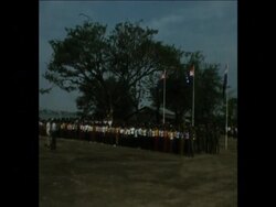 SYND 3-3-74 PRESIDENT VISITS HOUSING COMPLEX FOR WAR WIDOWS News Clip