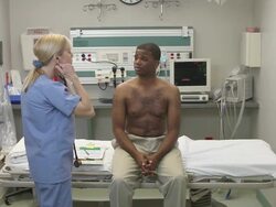 Patient being checked up Stock Footage