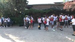 CLEAN: Young Palestinians and Israelis mingle at World Youth Day News Clip