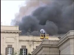 Parliament ablaze, no word on casualties News Clip
