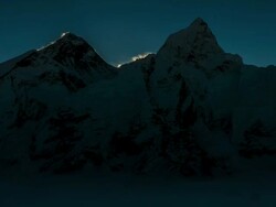 Spectacular Mount Everest Sunrise Stock Footage