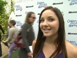 INTERVIEW: Rachel G. Fox on what brings her out at Children Mending Hearts 4th Annual Spring Benefit on 4/22/12 in Pacific Palisades, CA. Stock Footage