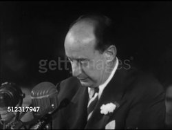 1952: ADLAI STEVENSON II SPEECH:  VS U.S. Democratic presidential candidate Adlai Stevenson II at podium speaking about spending less, taxing less, federal budget, National Security. Campaign, political rally, politics Instructional Video