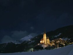 1080p: Heiligenblut night time-lapse with stars Stock Footage