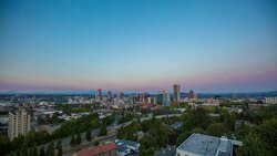 Portland Above Downtown Sunset Stock Footage