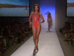Models walk the runway at Xtra Life Lycra Brand Stock Footage