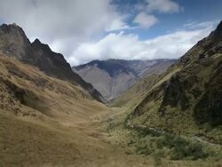 Dead Woman's Pass, Inca Trail, Peru Stock Footage