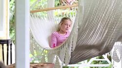 girl in hammock Stock Footage