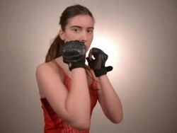 Girl boxing Stock Footage