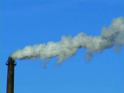 Chimney emitting into the atmosphere, Progressive frames Stock Footage