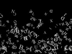 Alphabet flying abstract background Stock Footage