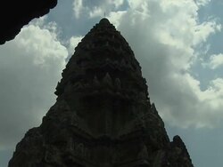 Time Lapse Sky with Angkor Wat Tower Siem Reap Cambodia Stock Footage