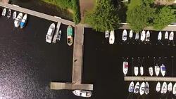 Aerial view of Raseborg town Stock Footage