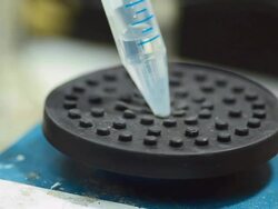 stir plastic centrifuge tubes by automatic machine. Stock Footage