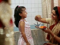 Woman giving blessings to her daughter  Stock Footage