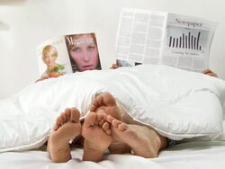 HD: Reading In Bed Stock Footage