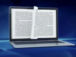 Reading electronic books. Blue version. Stock Footage