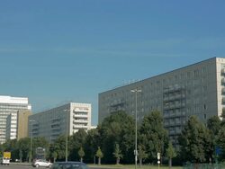 soviet architecture,Karl Marx Alle,WS Stock Footage