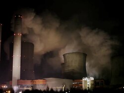 (Rack focus) Power Station Stock Footage