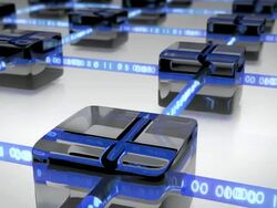 Abstract 3D digital Network Stock Footage