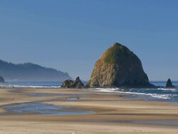 Cannon Beach in Oregon USA Stock Footage