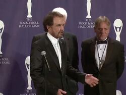 23rd Annual Rock and Roll Hall of Fame Induction Ceremony press room Stock Footage