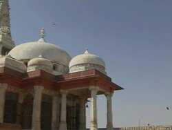 Pan Right Shot Jain Temple Bikaner Rajasthan India Stock Footage