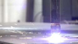 lasesr cutting machine Stock Footage
