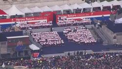 Aerial shots of Heroes' Return event celebrating Team GB and Paralympics GB in Trafalgar Square News Clip
