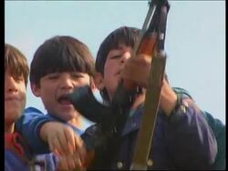 Albania - Rebel groups include young children News Clip