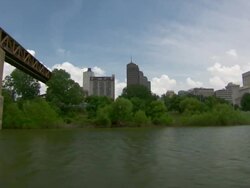 WS View of city near wolf river / Memphis, Tennessee, United States Stock Footage