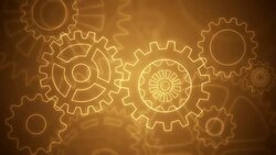 Abstract gears background loopable brown drawing Stock Footage