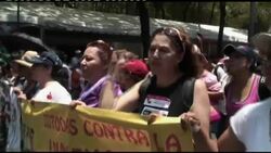 Women's rights marchers take to the streets News Clip
