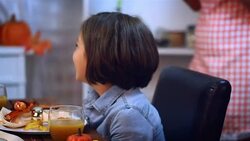 Serving Thanksgiving Turkey Stock Footage