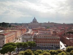 St. Peters square and the Roma traffic Stock Footage