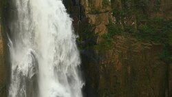 Falling Water at High Cliff Waterfalls Stock Footage