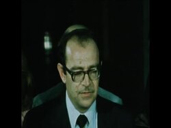 SYND 9 7 75  ISRAELI AMBASSADOR DINITZ SPEAKING AFTER TALKS WITH KISSINGER Instructional Video