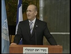 Israeli PM Olmert meets Ban Ki-Moon, says he is in "constant contact" with Abbas News Clip