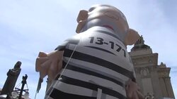 CLEAN : Dozens protest against corruption in Rio News Clip