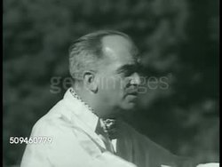 1938: HUDSON RIVER VALLEY: CU Framed stitching 'Krum Elbooge named by Henry Hudson in 1609'  Howland Spencer (distant cousin of FDR) talking w/ reporters SOT saying he's turning property over to Divine, he's thrifty, FDR spends Instructional Video