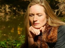 Ursula's Stream Sadness CU1 Stock Footage