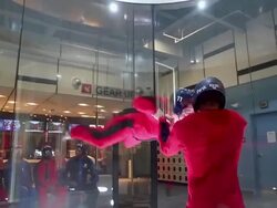 No Planes, No Parachutes: Indoor Skydiving Is Here Stock Footage