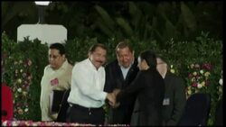 Ahmadinejad among guests at Ortega's inauguration News Clip