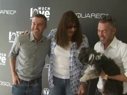 Dean & Dan Caten, Anjelica Huston at the yoox.com and DSQUARED2 Canine Couture Launch To Benefit Much Love Animal Rescue at Beverly Hills CA. (Footage by WireImage Video/GettyImages) Stock Footage