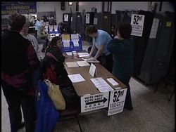 At six this morning eastern time, the first polls began opening in some of the 25 contests on the largest presidential primary day in the nation's history.  Polls show tight races in both Republican and Democratic races. Instructional Video