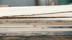 board in the stack wood industry Stock Footage