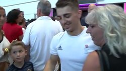 Max Whitlock Arrives Back At Heathrow Airport News Clip
