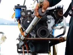 Boat engine Stock Footage