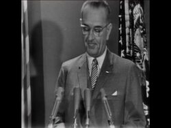CAN 047 US PRESIDENT LYNDON JOHNSON SPEAKING IN WASHINGTON News Clip
