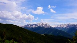 Clouds Building over Wide Angle Aspen Snowmass Colorado Rocky Mountain Valley Summer Time-lapse Stock Footage